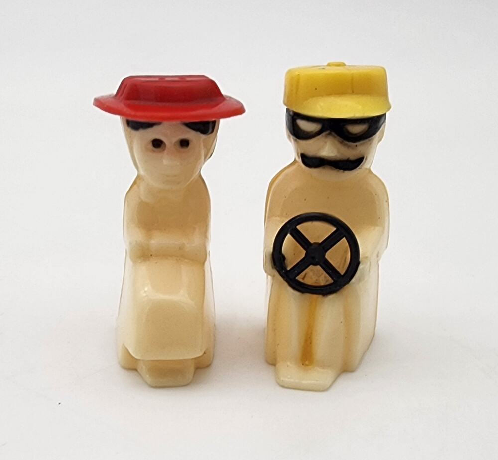 Vintage Plastic Model T Ford Couple Salt & Pepper Shakers (Just the Couple)